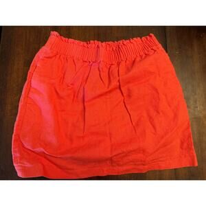J Crew coral pink linen blend skirt women's size 4